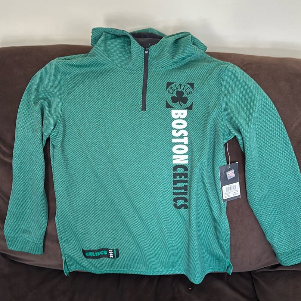 Kids Boston Celtics top quarter zip